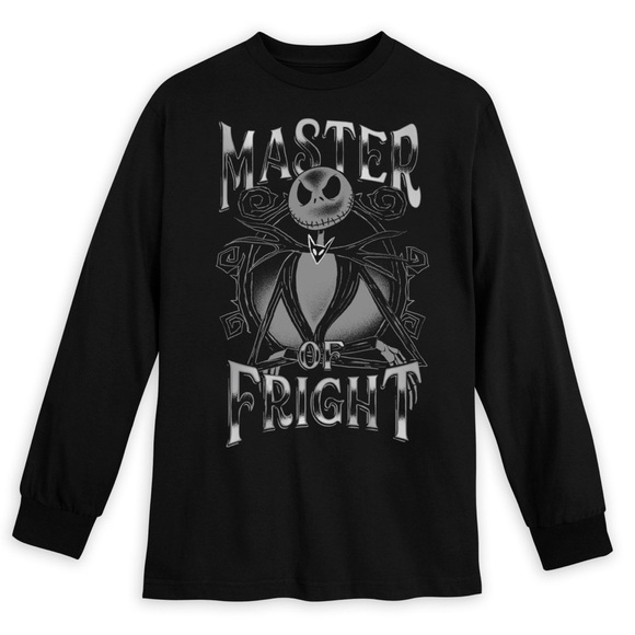 Disney Other - Disney Black Long Sleeve Tee with Gothic Jack Skellington Design size XL